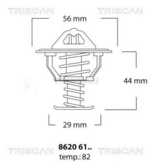 Термостат, охлаждающая жидкость TRISCAN 8620-6182 (фото 1)