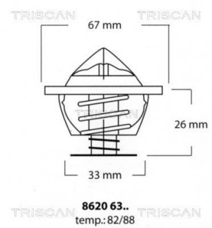 Термостат системи охолодження TRISCAN 8620 6382 (фото 1)