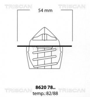 Термостат, охлаждающая жидкость TRISCAN 8620-7882