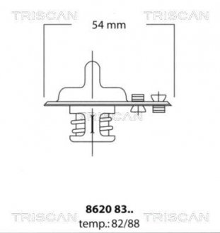 Термостат, охлаждающая жидкость TRISCAN 8620-8388