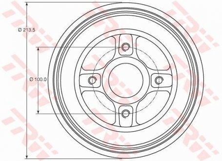 Тормозной барабан TRW DB4214MR