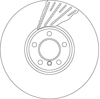 Диск гальмівний BMW 5*(F07,F10)/ 7(F01,F02) FL D=374mm 08>> TRW DF6622S