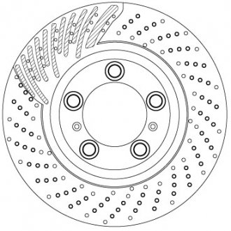 Диск тормозной PORSCHE P. 911 3,8 12- LE (LUCAS) TRW DF6821S