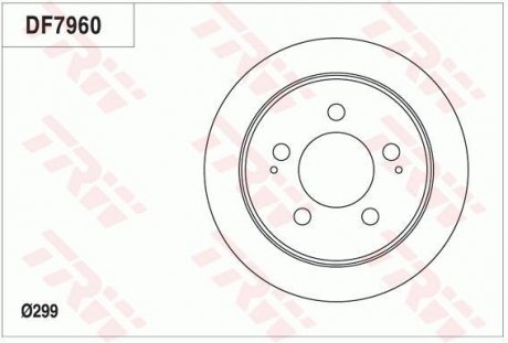 Тормозной диск TRW DF7960