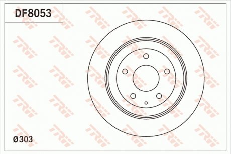 Гальмівний диск задній (LUCAS) TRW DF8053