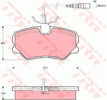 Гальмівні колодки, дискові (LUCAS) TRW GDB1039