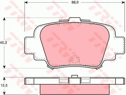 Комплект тормозных колодок, дисковый тормоз TRW GDB1060