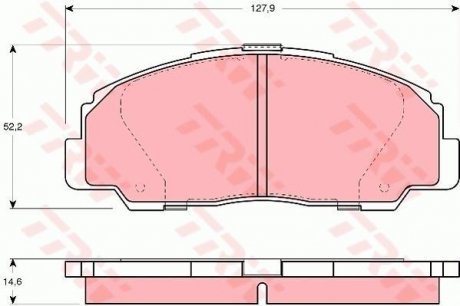 Гальмівні колодки, дискове гальмо (набір) (LUCAS) TRW GDB1135