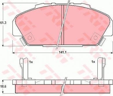 Тормозные колодки, дисковый тормоз (набор) (LUCAS) TRW GDB1137