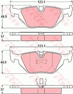 Комплект тормозных колодок, дисковый тормоз TRW GDB1189 (фото 1)