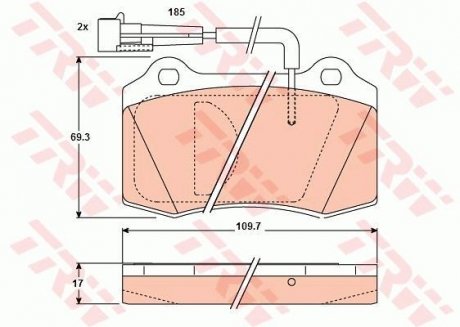 Тормозные колодки, дисковый тормоз (набор) (LUCAS) TRW GDB1191