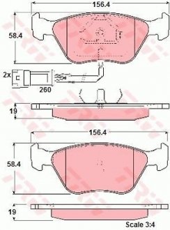 Тормозные колодки, дисковый тормоз (набор) (LUCAS) TRW GDB1192 (фото 1)