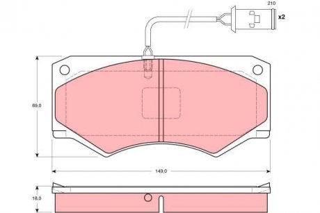 Гальмівні колодки, дискові (LUCAS) TRW GDB1248