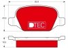 Комплект тормозных колодок, дисковый тормоз TRW GDB1396DTE (фото 1)