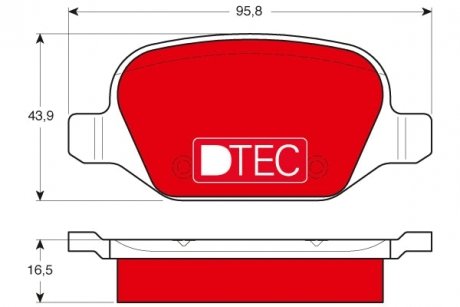 Комплект гальмівних колодок, дискове гальмо TRW GDB1396DTE