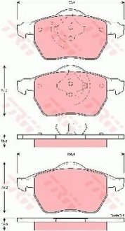 Гальмівні колодки, дискове гальмо (набір) (LUCAS) TRW GDB1429