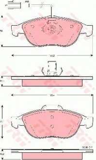 Гальмівні колодки, дискове гальмо (набір) (LUCAS) TRW GDB1441