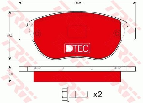 Гальмівні колодки C4 I (LC_), 11.04-12 (LUCAS) TRW GDB1464DTE