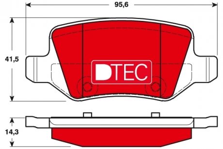 Комплект гальмівних колодок, дискове гальмо TRW GDB1481DTE