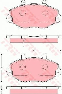 Комплект тормозных колодок, дисковый тормоз TRW GDB1573 (фото 1)