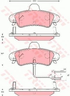 Гальмівні колодки, дискові (LUCAS) TRW GDB1581