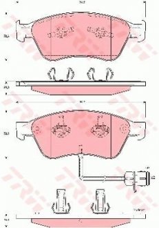 Гальмівні колодки, дискове гальмо (набір) (LUCAS) TRW GDB1598