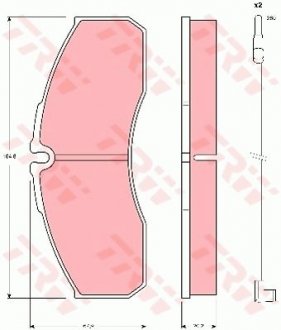 Комплект тормозных колодок, дисковый тормоз TRW GDB1610 (фото 1)