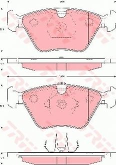 Комплект тормозных колодок, дисковый тормоз TRW GDB1619 (фото 1)