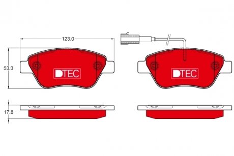 Комплект тормозных колодок, дисковый тормоз TRW GDB1654DTE