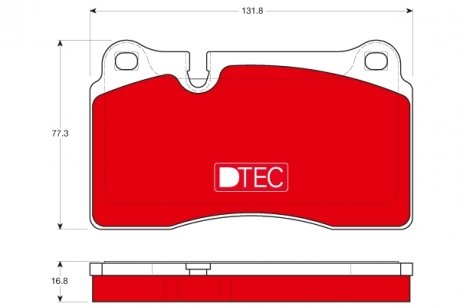 Комплект тормозных колодок, дисковый тормоз TRW GDB1670DTE