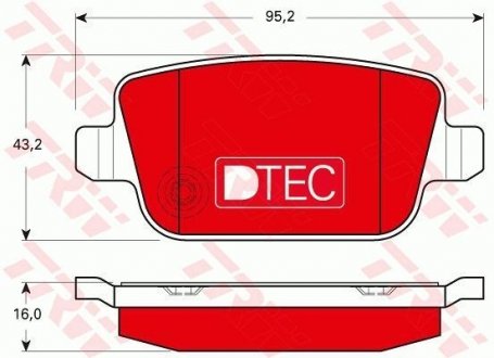 Комплект гальмівних колодок, дискове гальмо TRW GDB1732DTE (фото 1)