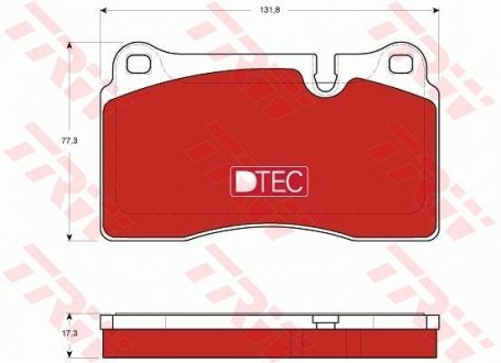 Колодки тормозные дисковые TRW GDB1743DTE (фото 1)