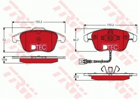 Гальмівні колодки (LUCAS) TRW GDB1762DTE