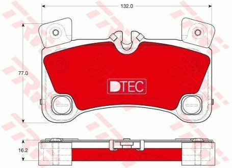 Комплект гальмівних колодок, дискове гальмо TRW GDB1775DTE