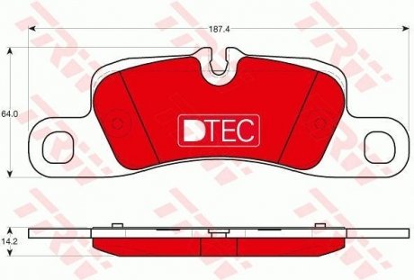 Комплект гальмівних колодок, дискове гальмо TRW GDB1839DTE