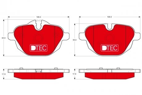 Комплект тормозных колодок, дисковый тормоз TRW GDB1840DTE