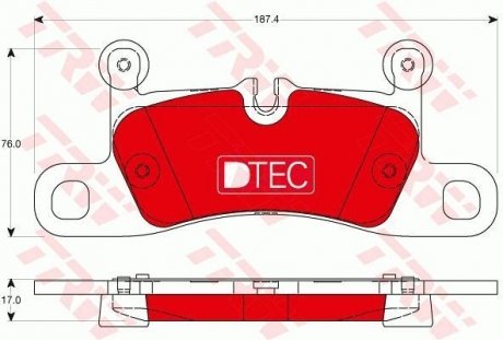 Комплект тормозных колодок, дисковый тормоз TRW GDB1875DTE (фото 1)