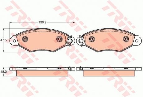 Гальмівні колодки TRW GDB2024 (фото 1)