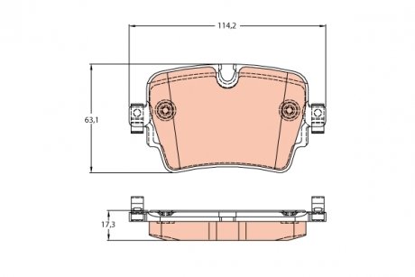 Гальмівні колодки, дискові (LUCAS) TRW GDB2095