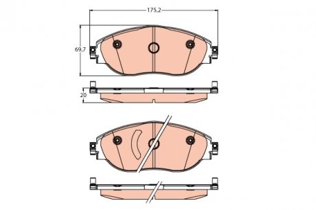 Тормозные колодки, дисковые. TRW GDB2219