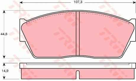 Гальмівні колодки, дискове гальмо (набір) (LUCAS) TRW GDB284