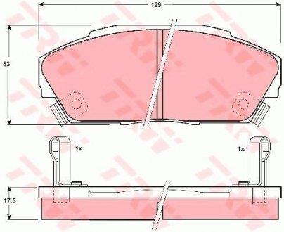 Тормозные колодки, дисковый тормоз (набор) (LUCAS) TRW GDB3034 (фото 1)