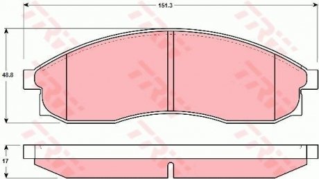 Гальмівні колодки, дискове гальмо (набір) (LUCAS) TRW GDB3107