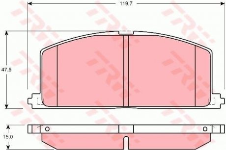 Гальмівні колодки, дискове гальмо (набір) (LUCAS) TRW GDB3184