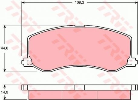 Гальмівні колодки, дискове гальмо (набір) (LUCAS) TRW GDB3237