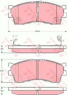 Комплект тормозных колодок, дисковый тормоз TRW GDB3245 (фото 1)