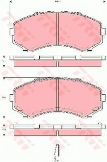 Гальмівні колодки, дискове гальмо (набір) (LUCAS) TRW GDB3254 (фото 1)