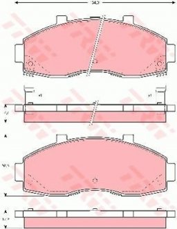 Тормозные колодки, дисковый тормоз (набор) (LUCAS) TRW GDB3263