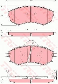 Тормозные колодки, дисковый тормоз (набор) (LUCAS) TRW GDB3283