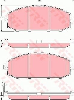 Гальмівні колодки, дискове гальмо (набір) (LUCAS) TRW GDB3361